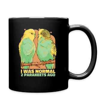 Sittich Wellensittich Vogel Tier - Tasse einfarbig - Schwarz - Rechts