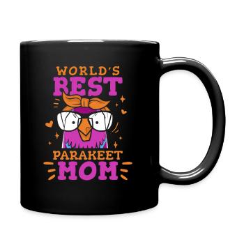Sittich Wellensittich Vogel Tier - Tasse einfarbig - Schwarz - Rechts