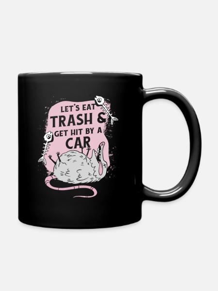 Opossum Possum Tier - Tasse einfarbig - Schwarz