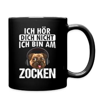 ich hör dich nicht ich bin am zocken - Tasse einfarbig - Schwarz - Rechts