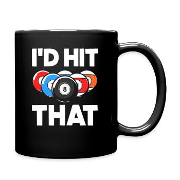 Billardkugeln Billardspieler Geschenk - Tasse einfarbig - Schwarz - Rechts