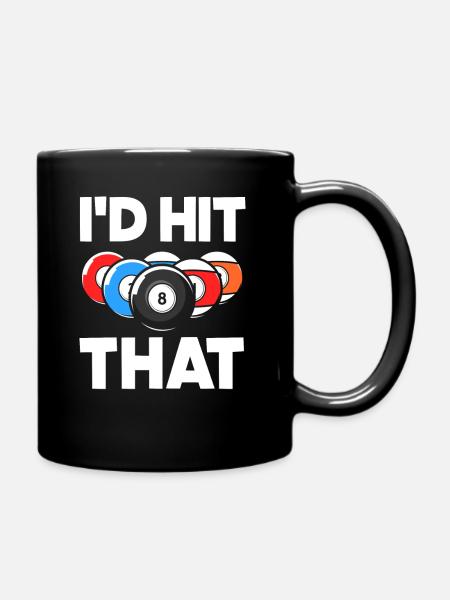 Billardkugeln Billardspieler Geschenk - Tasse einfarbig - Schwarz