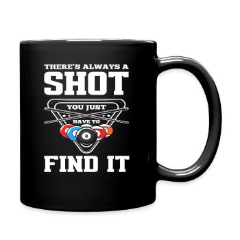 Billard Spieler - Tasse einfarbig - Schwarz - Rechts