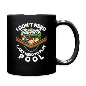 Billard Therapie - Tasse einfarbig - Schwarz - Rechts
