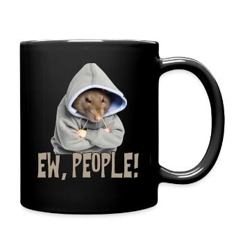 Euh, les gens! Rat drôle de dicton déclaration Sarkas - Mug uni - noir - Droite