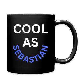 Cool as Sebastian Name - Full Colour Mug - black - Right