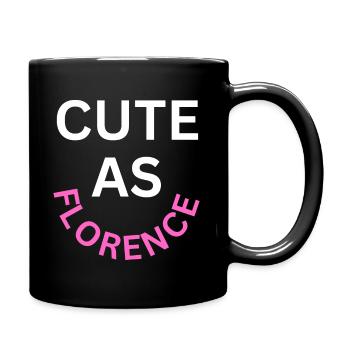 Cute as Florence Name - Full Colour Mug - black - Right