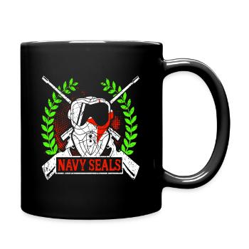 NAVY Seals Retro Awesome Navy Army Designs - Full Colour Mug - black - Right