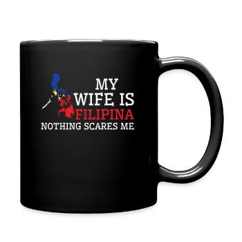 Rien ne me fait peur femme philippine - Mug uni - noir - Droite