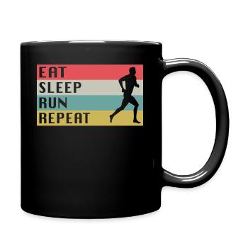 Idée cadeau de course à pied - Mug uni - noir - Droite