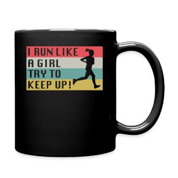 Idée cadeau de course à pied pour femmes - Mug uni - noir - Droite