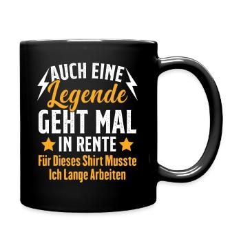 Une légende prend sa retraite Un drôle de retraité - Mug uni - noir - Droite