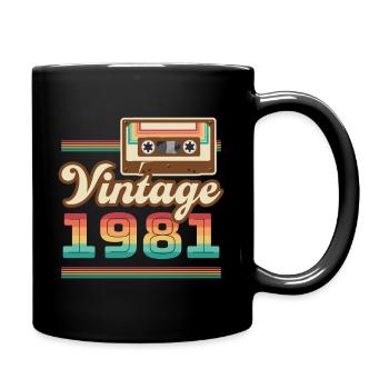 1981 Année de construction Idée cadeau vintage rétro - Mug uni - noir - Droite