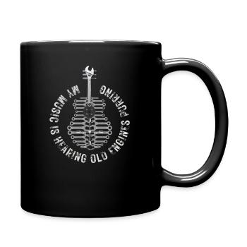 Guitare en outils mécanique, musique dans mon gara - Mug uni - noir - Droite
