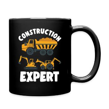 Construction Truck Excavator Digger Expert Idea - Full Colour Mug - black - Right