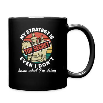 Lustiger Schach Spruch Geschenk - Tasse einfarbig - Schwarz - Rechts