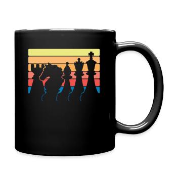 Schach - Tasse einfarbig - Schwarz - Rechts