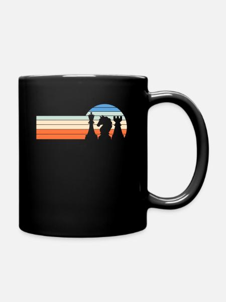 Retro Schach - Tasse einfarbig - Schwarz