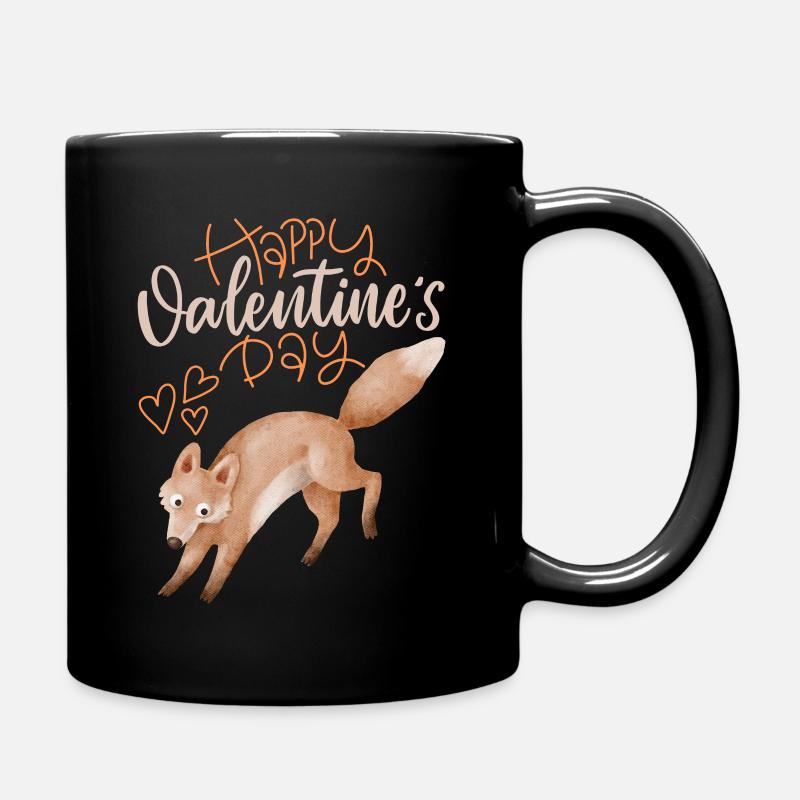 Drôle de renard, le dicton amour-amour de la Saint-Valentin - Mug uni - noir