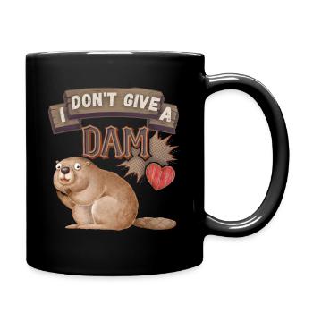 Funny Beaver, Beaver Saying, Pun, Pun - Full Colour Mug - black - Right