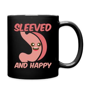 sleeved and happy Design for a sleeve surgery - Full Colour Mug - black - Right