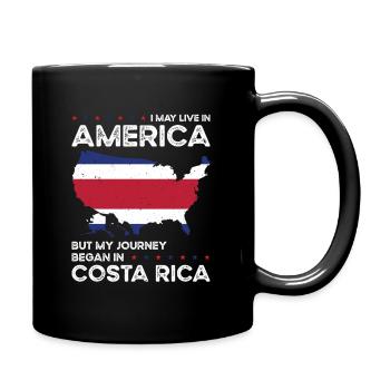 Born Costa Rican Costa Rica American USA - Full Colour Mug - black - Right