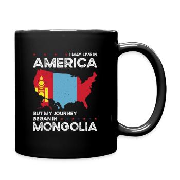 Né en Mongolie Mongolie Américains USA - Mug uni - noir - Droite