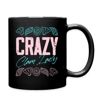 dame de palourdes folle Design pour une collectionneuse de palourdes - Mug uni - noir - Droite