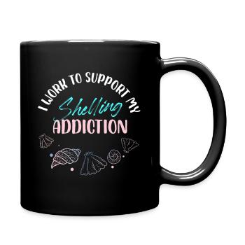 Je travaille pour soutenir ma dépendance aux décorticages Design - Mug uni - noir - Droite