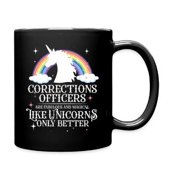 L’agent correctionnel comme les licornes n’est qu’en meilleur - Mug uni - noir - Droite