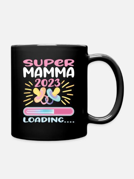 Super Mamma Loading... - Tasse einfarbig - Schwarz