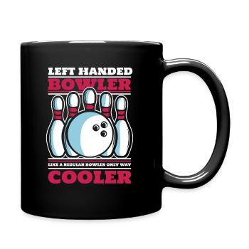 Bowling Bowler Pin Ball Bowling Ball - Tasse einfarbig - Schwarz - Rechts
