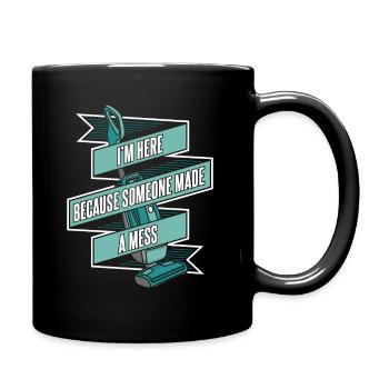 Housekeeping Housekeeper Cleaner Cleaning - Full Colour Mug - black - Right