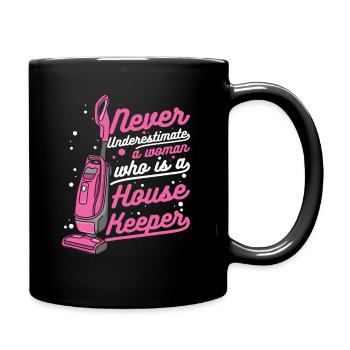 Housekeeping Housekeeper Cleaner Cleaning - Full Colour Mug - black - Right