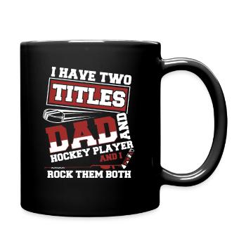 Eishockey Hockey Sport - Tasse einfarbig - Schwarz - Rechts