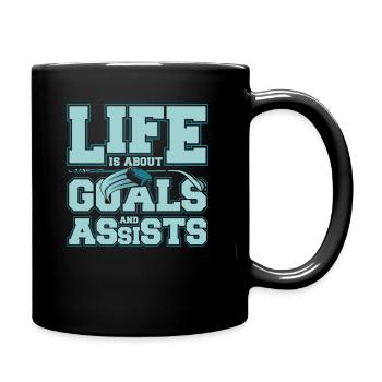 Eishockey Hockey Sport - Tasse einfarbig - Schwarz - Rechts