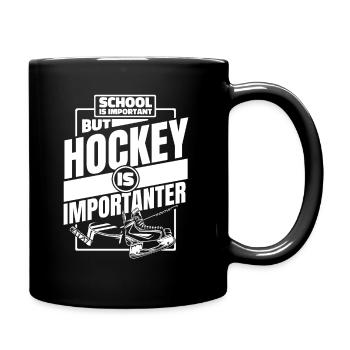 Eishockey Hockey Sport - Tasse einfarbig - Schwarz - Rechts