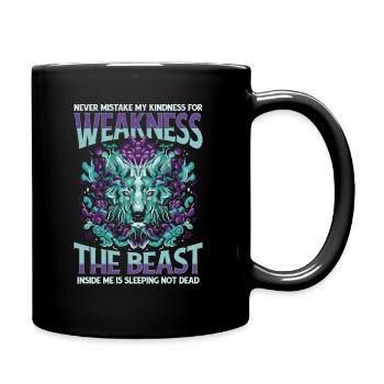 Wolf Wölfe Tier Jaulen - Tasse einfarbig - Schwarz - Rechts