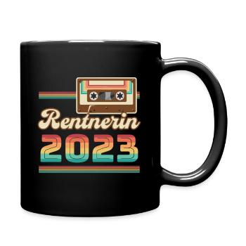 Rentnerin 2023 Geschenkidee - Tasse einfarbig - Schwarz - Rechts