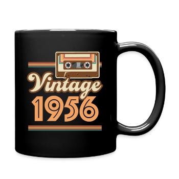 1956 Jahrgang Baujahr Vintage - Tasse einfarbig - Schwarz - Rechts