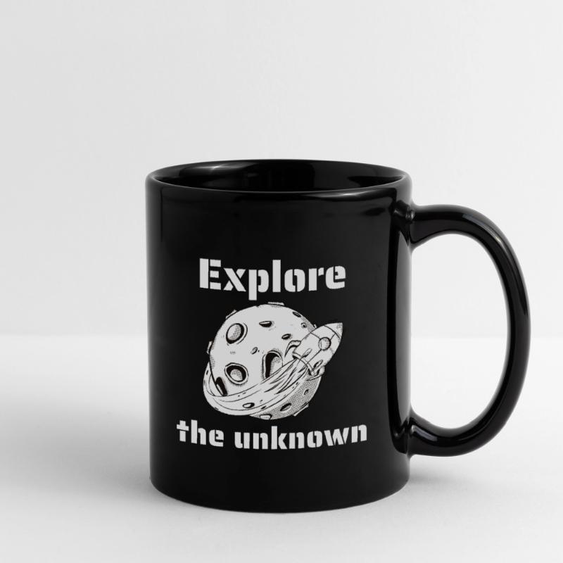 Explore The Unknown Retro Outer Space Designs Tasse einfarbig