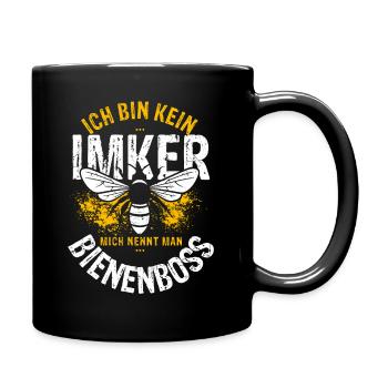 Ich Bin Kein Imker Mich Nennt Man Bienenboss Biene - Tasse einfarbig - Schwarz - Rechts