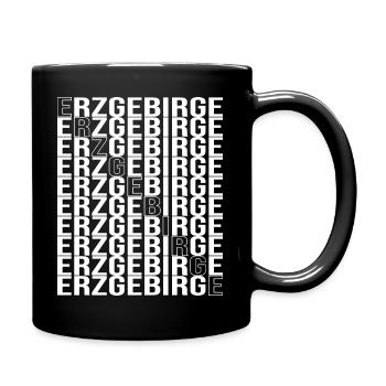 Erzgebirge meine Liebe - Tasse einfarbig - Schwarz - Rechts