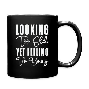 Young Grandparent Vintage Typography Retro Old - Full Colour Mug - black - Right