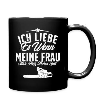 J’adore quand ma femme fait du bûcheron - Mug uni - noir - Droite
