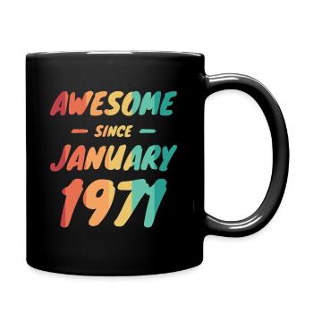 Born 1971 Year of birth Date of birth - Full Colour Mug - black - Right