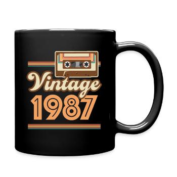 1987 Year of construction vintage - Full Colour Mug - black - Right