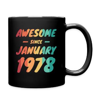 Né en 1978 Année de naissance Date de naissance - Mug uni - noir - Droite