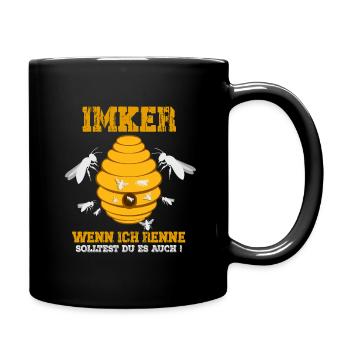 Der Herr Der Bienen - Imker Geschenk - Tasse einfarbig - Schwarz - Rechts