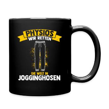 Physiotherapeut Physio Spruch Therapeut Geschenk M - Tasse einfarbig - Schwarz - Rechts